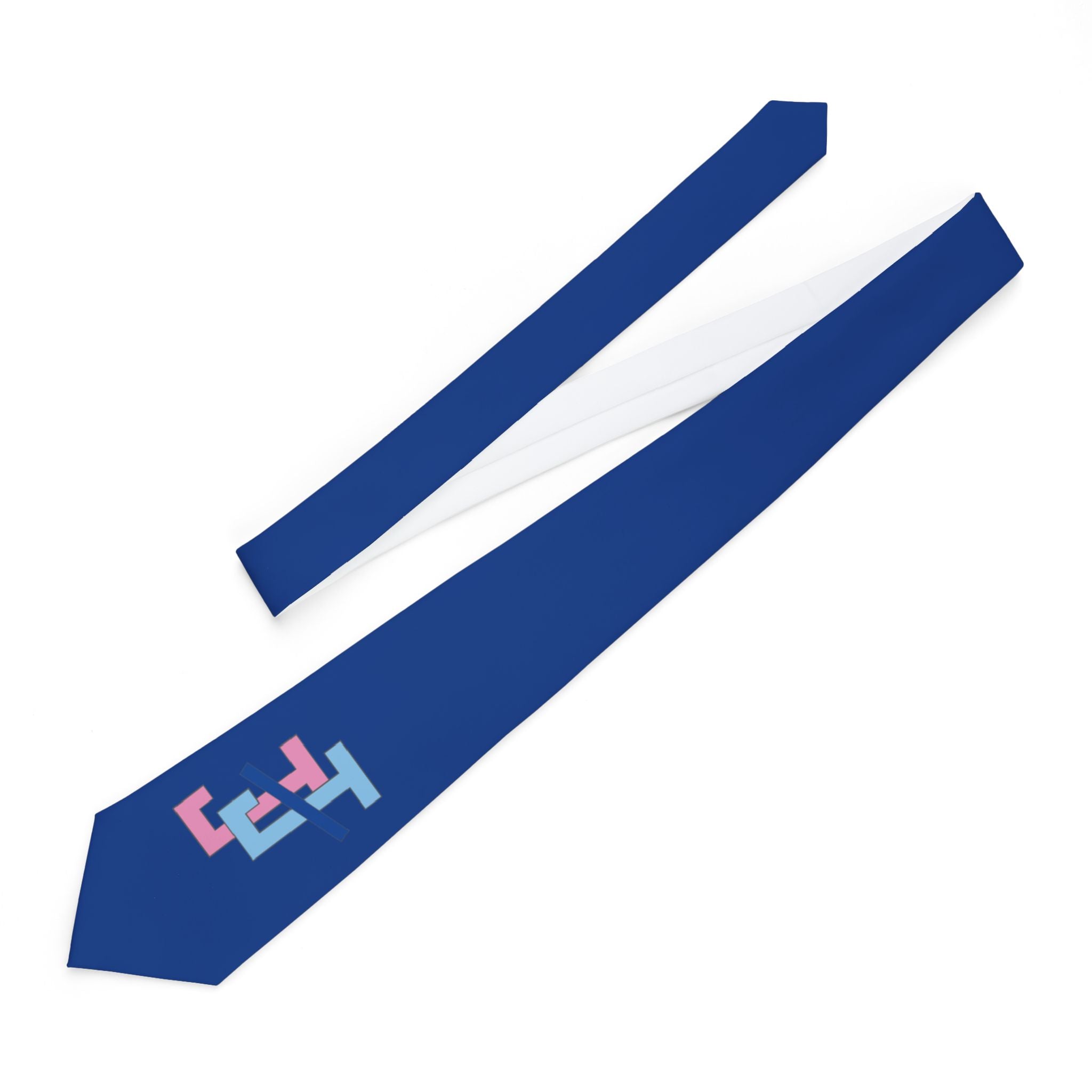 Dark Blue JJ Single Logo Tie